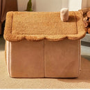 1 Pet Bed House for Cats, Detachable and Washable Cat House, Soft and Warm Winter Cat Bed, Small Dog Cave Nest( NO:M)