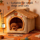 1 Pet Bed House for Cats, Detachable and Washable Cat House, Soft and Warm Winter Cat Bed, Small Dog Cave Nest( NO: S)