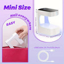 Mini Nail Lamp: Portable, Fast-Drying, Enjoy DIY Nail Fun On-the-Go