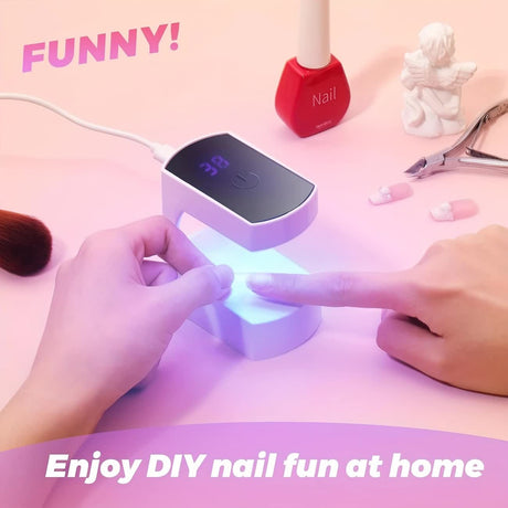 Mini Nail Lamp: Portable, Fast-Drying, Enjoy DIY Nail Fun On-the-Go