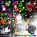 20-Pattern Christmas Projection Lamp, Plug-and-Play USB Lights Up a Fairy-Tale Christmas Night/silver