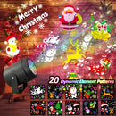 20-Pattern Christmas Projection Lamp, Plug-and-Play USB Lights Up a Fairy-Tale Christmas Night/silver