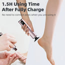 Grey Electric Foot File: 3-Speed Adjustable Nano-Level Filing, Type-C Fast Charge, Long Battery Life, Washable & Replaceable Heads, At-Home & Travel Foot Renewal Care