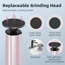 rose gold  Electric Foot File: 3-Speed Adjustable Nano-Level Filing, Type-C Fast Charge, Long Battery Life, Washable & Replaceable Heads, At-Home & Travel Foot Renewal Care