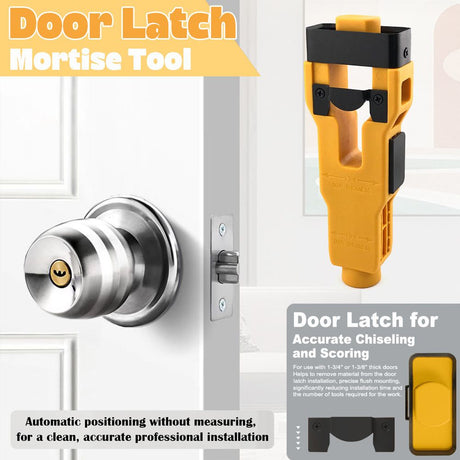 Door Latch Chisel Positioning Tool: Precise Positioning Without Measurement, Easy Installation With Less Effort/ORANGE