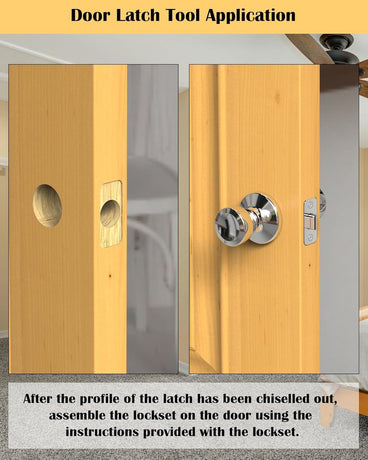 Door Latch Chisel Positioning Tool: Precise Positioning Without Measurement, Easy Installation With Less Effort/BLUE