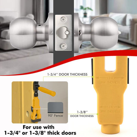Door Latch Chisel Positioning Tool: Precise Positioning Without Measurement, Easy Installation With Less Effort/wine red