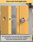 Door Latch Chisel Positioning Tool: Precise Positioning Without Measurement, Easy Installation With Less Effort/wine red