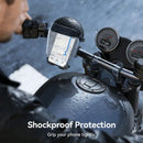 Riding phone mount: anti-vibration, anti-loosening, quick release; extended arm and sun visor for clear visibility in bright light; rock-solid in rain and on rough roads; compatible with all vehicles, perfect for commuting and off-road riding.