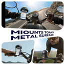Riding phone mount: anti-vibration, anti-loosening, quick release; extended arm and sun visor for clear visibility in bright light; rock-solid in rain and on rough roads; compatible with all vehicles, perfect for commuting and off-road riding.