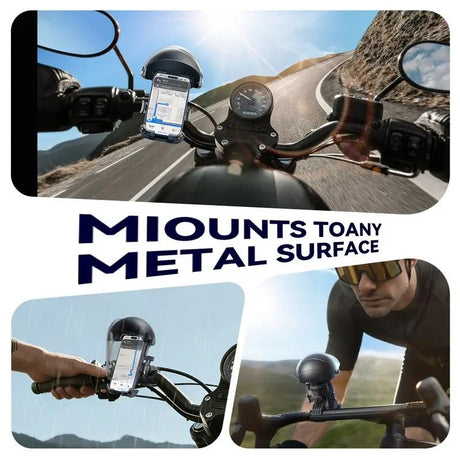 Riding phone mount: anti-vibration, anti-loosening, quick release; extended arm and sun visor for clear visibility in bright light; rock-solid in rain and on rough roads; compatible with all vehicles, perfect for commuting and off-road riding.