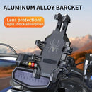 Shockproof Phone Mount, Compatible with Bicycles/Motorcycles/Scooters/ATVs, 720-Degree Rotation Anti-Shake, Fits 4.5-7 Inch Smartphones