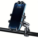 Shockproof Phone Mount, Compatible with Bicycles/Motorcycles/Scooters/ATVs, 720-Degree Rotation Anti-Shake, Fits 4.5-7 Inch Smartphones