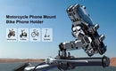 Shockproof Phone Mount, Compatible with Bicycles/Motorcycles/Scooters/ATVs, 720-Degree Rotation Anti-Shake, Fits 4.5-7 Inch Smartphones