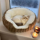 Pet owners are searching: Winter thick rabbit fur pet bed, ultimate cold-proof warmth solution(grey  NO:M)