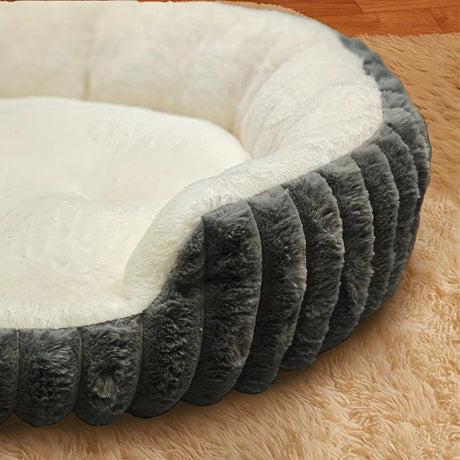 Pet owners are searching: Winter thick rabbit fur pet bed, ultimate cold-proof warmth solution(brown  NO:M)