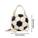 Soccer Theme Ladies Handbag, PU Material, Hand Carry Shoulder Crossbody Three Ways, Daily Outing Versatile Fashion(PINK)