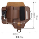 EDC Tactical Tool Holster – Multifunctional Outdoor Survival Utility Waist Pouch.(Cowhide black without tools.)