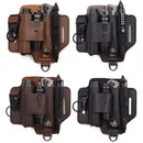 EDC Tactical Tool Holster – Multifunctional Outdoor Survival Utility Waist Pouch.(Cowhide brown without tools.)