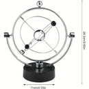Newton's Cradle, an artistic craft piece for both home and office – a perpetual motion desktop ornament (requires 4 AA batteries to operate / batteries not included).
