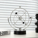 Newton's Cradle, an artistic craft piece for both home and office – a perpetual motion desktop ornament (requires 4 AA batteries to operate / batteries not included).