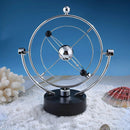 Newton's Cradle, an artistic craft piece for both home and office – a perpetual motion desktop ornament (requires 4 AA batteries to operate / batteries not included).