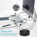 Newton's Cradle, an artistic craft piece for both home and office – a perpetual motion desktop ornament (requires 4 AA batteries to operate / batteries not included).