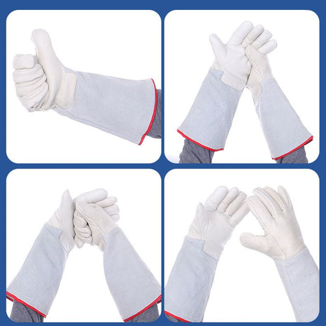 Thermal Leather Freezer Work Gloves – Thinsulate Lined, Kevlar Reinforced Cold Store & Outdoor Winter Safety Gloves(31cm/12.2in)