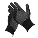 10 pairs Nylon Dot Grip Work Gloves – 13-Gauge PVC Dots Safety Gloves for Construction, Electrical & Handling, Breathable Knit, Non-Slip(black)