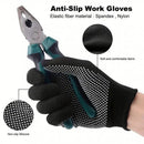 10 pairs Nylon Dot Grip Work Gloves – 13-Gauge PVC Dots Safety Gloves for Construction, Electrical & Handling, Breathable Knit, Non-Slip(grey)