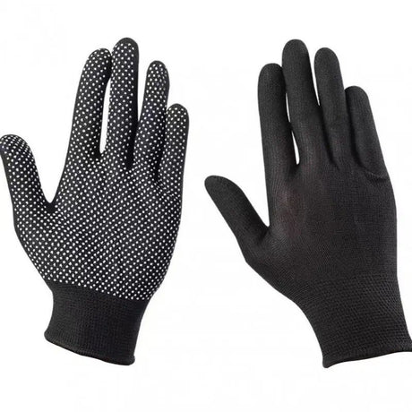 10 pairs Nylon Dot Grip Work Gloves – 13-Gauge PVC Dots Safety Gloves for Construction, Electrical & Handling, Breathable Knit, Non-Slip(grey)