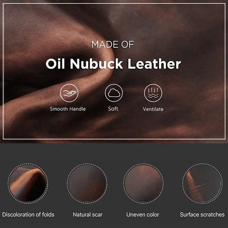 Oil Nubuck Leather Barrel Piggy Bank, Top-Grain Cowhide Plain Design, Zipper Closure Portable（coffee color）