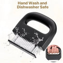 304 Stainless Steel 48-Blade Meat Tenderizer, Non-Slip Handle with Auto-Retraction, Quickly Cuts Tendons and Shortens Cooking Time, Works for Steak Lamb Chops Chicken Breast, Kitchen Essential