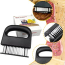 304 Stainless Steel 48-Blade Meat Tenderizer, Non-Slip Handle with Auto-Retraction, Quickly Cuts Tendons and Shortens Cooking Time, Works for Steak Lamb Chops Chicken Breast, Kitchen Essential