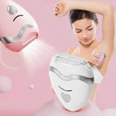 pink 3-in-1 Women's Electric Hair Remover, suitable for both dry and wet use. Designed for bikini, eyebrows, face, and underarms. Portable, rechargeable, cordless, gentle yet effective.