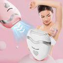 WHITE  3-in-1 Women's Electric Hair Remover, suitable for both dry and wet use. Designed for bikini, eyebrows, face, and underarms. Portable, rechargeable, cordless, gentle yet effective.