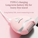 WHITE  3-in-1 Women's Electric Hair Remover, suitable for both dry and wet use. Designed for bikini, eyebrows, face, and underarms. Portable, rechargeable, cordless, gentle yet effective.