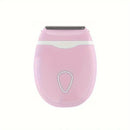pink Women's Electric Hair Remover, Portable Shaver, suitable for bikini line, legs, and underarms, with detachable blade head.