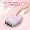 pink Women's Electric Hair Remover, Portable Shaver, suitable for bikini line, legs, and underarms, with detachable blade head.