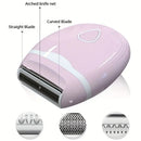 pink Women's Electric Hair Remover, Portable Shaver, suitable for bikini line, legs, and underarms, with detachable blade head.