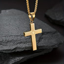 Titanium Steel Cross Necklace: Eternal Faith, Timeless Quality.  BLACK