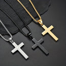 Titanium Steel Cross Necklace: Eternal Faith, Timeless Quality。Steel color