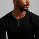 Titanium Steel Cross Necklace: Eternal Faith, Timeless Quality。Steel color