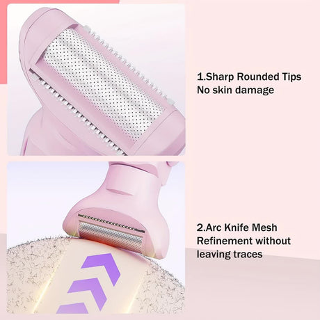 purple Women's Whole Body Electric Hair Removal Device, Painless Hair Removal, Type-C Fast Charging