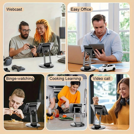 All-round Rotation, Rock-solid on Desktop —— Free Height Adjustment, One Stand for All Scenarios