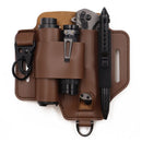 EDC Tactical Tool Holster – Multifunctional Outdoor Survival Utility Waist Pouch.(Leather brown without tools)
