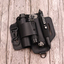 EDC Tactical Tool Holster – Multifunctional Outdoor Survival Utility Waist Pouch.(Leather brown without tools)