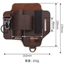 EDC Tactical Tool Holster – Multifunctional Outdoor Survival Utility Waist Pouch.(Leather brown without tools)