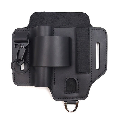 EDC Tactical Tool Holster – Multifunctional Outdoor Survival Utility Waist Pouch.(Leather brown without tools)