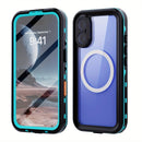 iPhone 16 Plus Waterproof Phone Case IP68 Drop Protection Snow Dust Resistant with Lanyard for Swimming Skiing Off Road Adventures(black)